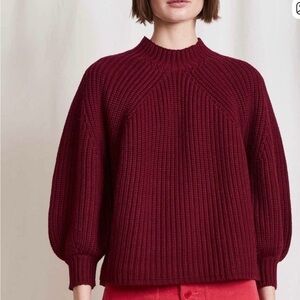 Apiece Apart Eco Nueva Merel Burgundy Sweater